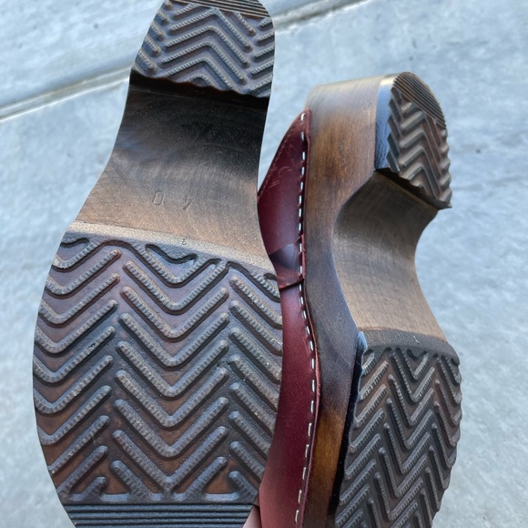 Like New MAGUBA leather and wood clogs oxblood color - Picture 3 of 5
